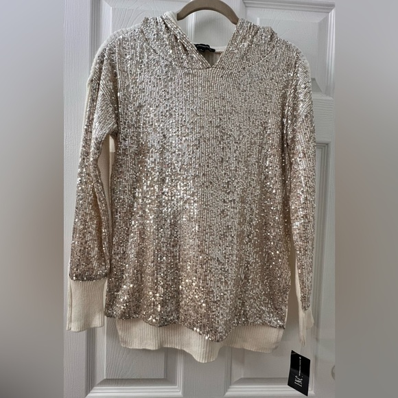 INC International Concepts Tops - INC International Concepts Gold Sequin Sweatshirt NWT Size Small